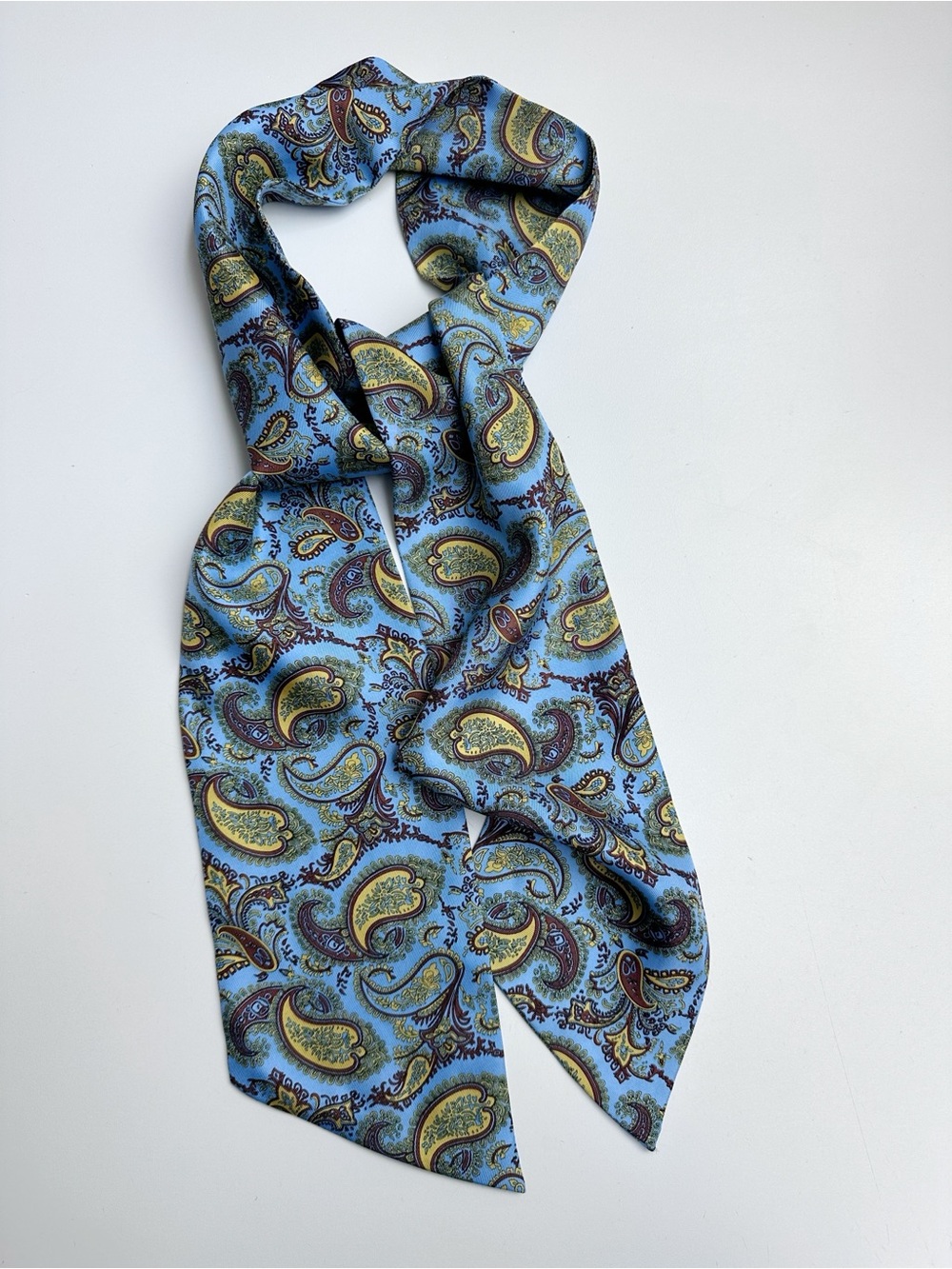 J. McLaughlin Silk Paisley Hair Tie Handbag Scarf